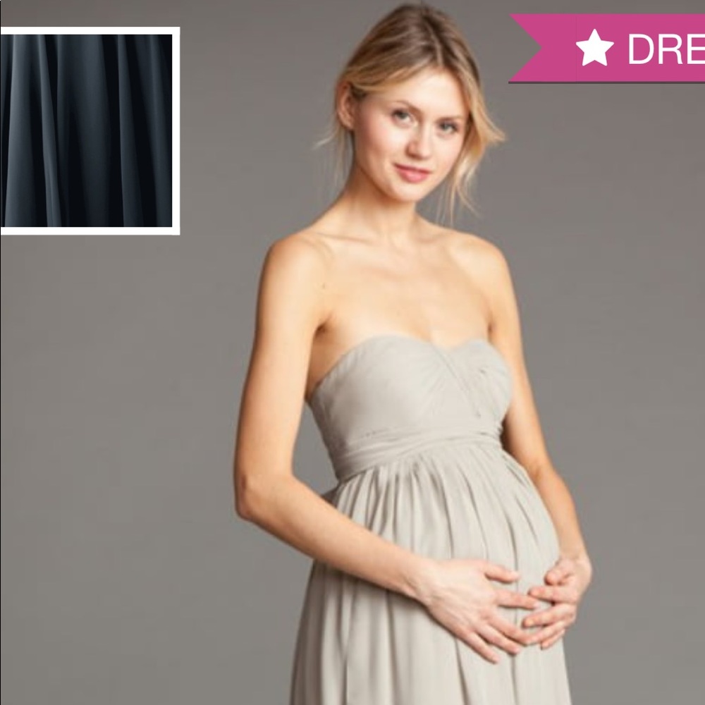 Jenny Yoo Serafina Maternity Dress - Storm